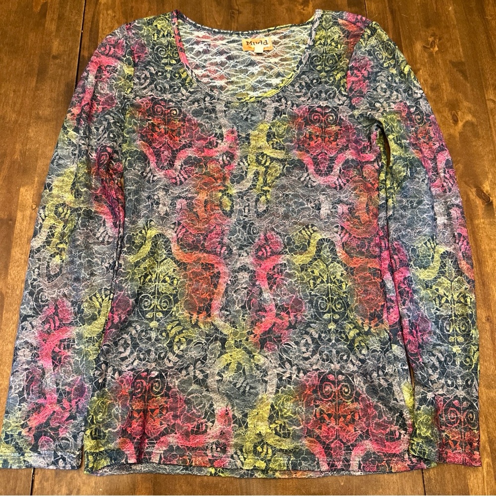 vintage 90s y2k tank top large L green floral lace cottage festival fairy hippie